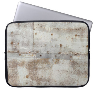Verroest kleurrijke metalen wand, strepen. laptop sleeve