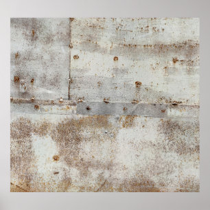 Verroest kleurrijke metalen wand, strepen. poster