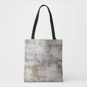 Verroest kleurrijke metalen wand, strepen. tote bag