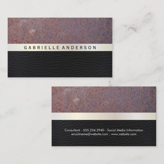 Verroest | Leer Visitekaartje (Voorkant / Achterkant)