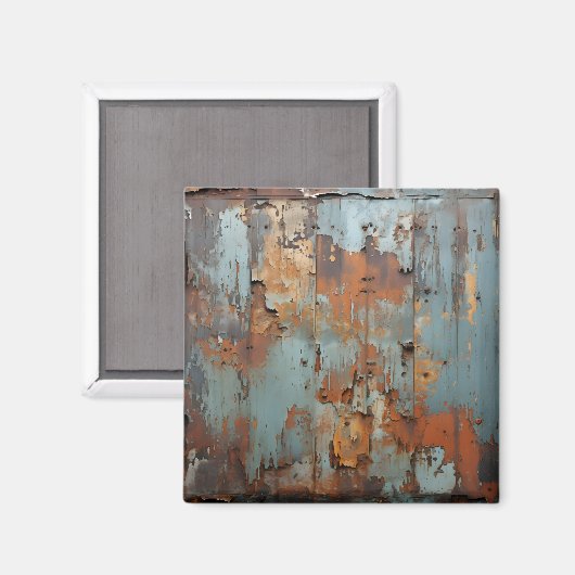 Verroest Metaaltextuur Oud Roestig Metaal Magneet (Voorkant / Achterkant)