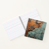 Verroest Metaaltextuur Oud Roestig Metaal Notitieboek (Binnen)