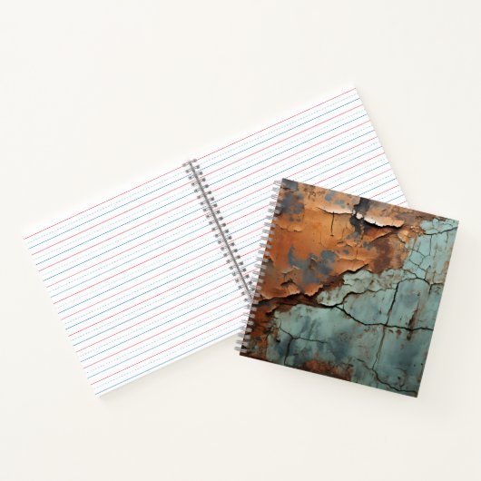 Verroest Metaaltextuur Oud Roestig Metaal Notitieboek (Binnen)