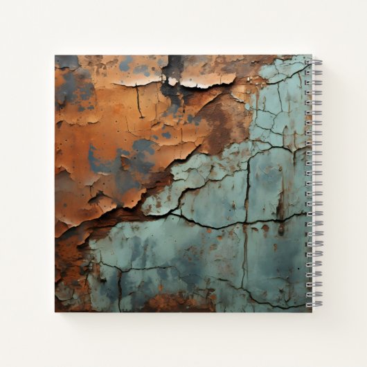 Verroest Metaaltextuur Oud Roestig Metaal Notitieboek (Achterkant)