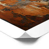 Verroest Metaaltextuur Oud Roestig Metaal Poster (Hoek)