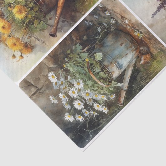 Verroeste waterblikken tissuepapier (Detail)