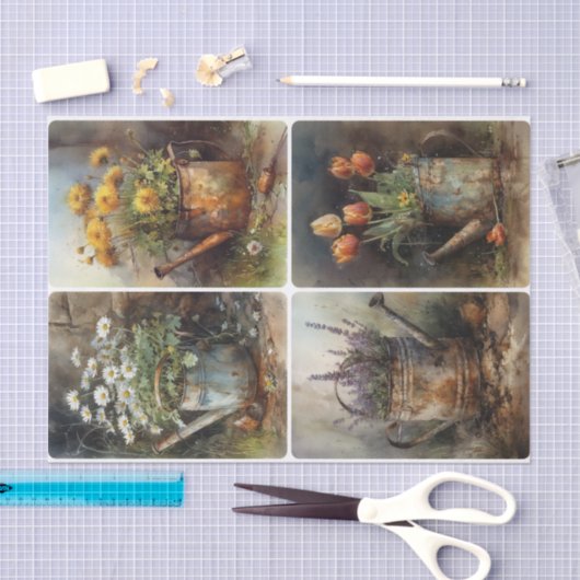 Verroeste waterblikken tissuepapier (Craft)