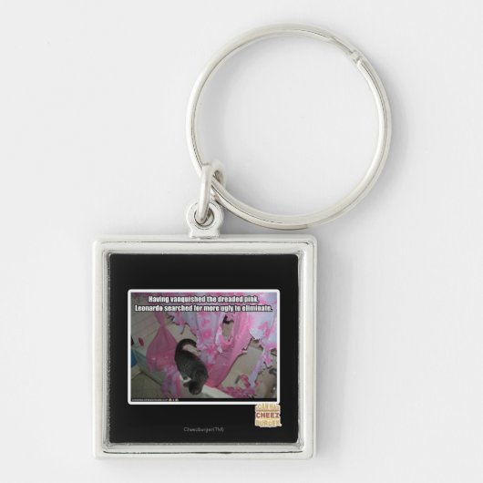 Verroofd roze sleutelhanger (Voorkant)