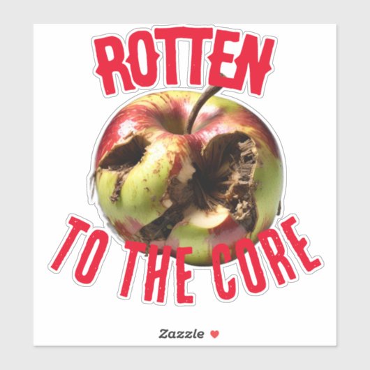 VERROT TOT DE KERN VAN DE APPLE CAR STICKER (Vel)