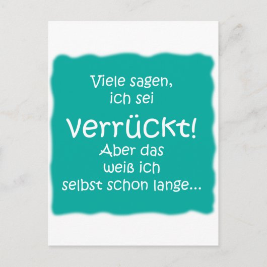 Verrückt! Briefkaart (Voorkant)