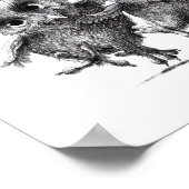 Verrückte Eulen - Crazy Owls Poster (Hoek)