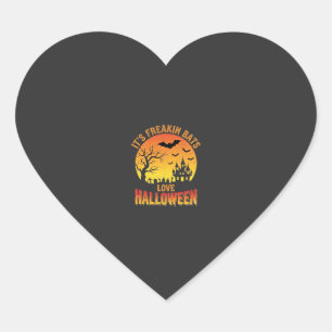 Verrückte vleermuizen houden van Halloween-spookka Hart Sticker