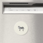 Verrücktes Zebra Magneet (Insitu (Vaatwasser))