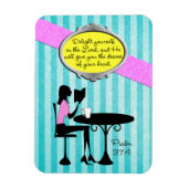 Verruk jezelf in de Heer Psalm 37:4 Bijbel Blauwgr Magneet (Verticaal)