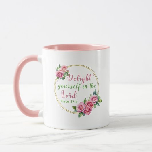 Verruk jezelf in de Heere - Psalm 37:4 Mok (Links)