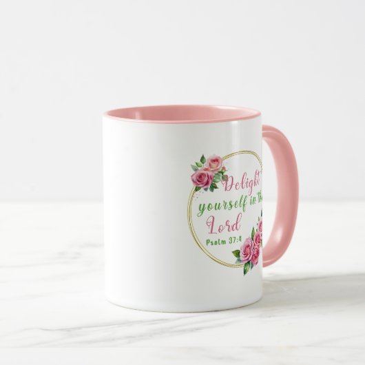 Verruk jezelf in de Heere - Psalm 37:4 Mok (Voorkant rechts)