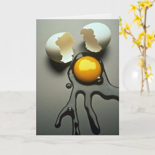 Verrukkelijk gebroken ei kaart (Gele Bloem)