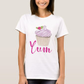 Verrukkelijk roze koekjesbes op top-Yum! T-shirt (Voorkant)