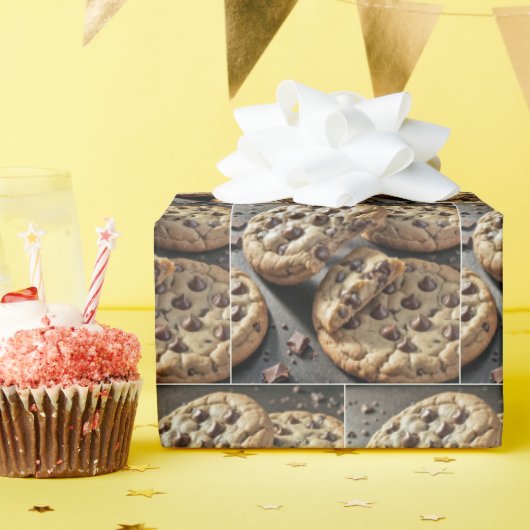 Verrukkelijke Chocolade Chip Cookies Cadeaupapier (Verjaardagsfeest)