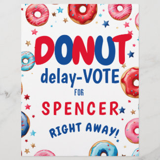 Verrukkelijke donut vertraging: stem" Verkiezingen Flyer