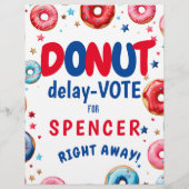 Verrukkelijke donut vertraging: stem" Verkiezingen Flyer (Achterkant)