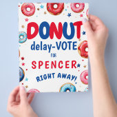 Verrukkelijke donut vertraging: stem" Verkiezingen Flyer (Hand)