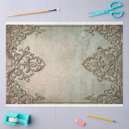 Verrukkelijke, sierlijke verweerde demaskerachterg tissuepapier (Craft)