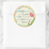 Verrukking in de Lord Bible Verse Ronde Stickers (Tas)