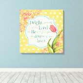 Verrukking in de Lord Wrapped Canvas 18x18 Afdruk (Insitu (Houten vloer))