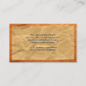 Verrukt papier | Houtgrens Visitekaartje (Achterkant)