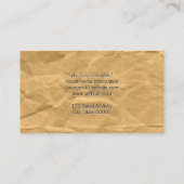 Verrukt papier visitekaartje (Achterkant)