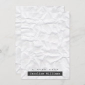 Verrukt witboek, gepersonaliseerd platte notaris notitiekaartje (Voorkant / Achterkant)