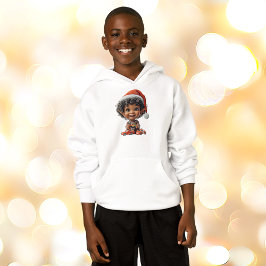 Verrukte Baby kerst Elf Boy's Hoodie