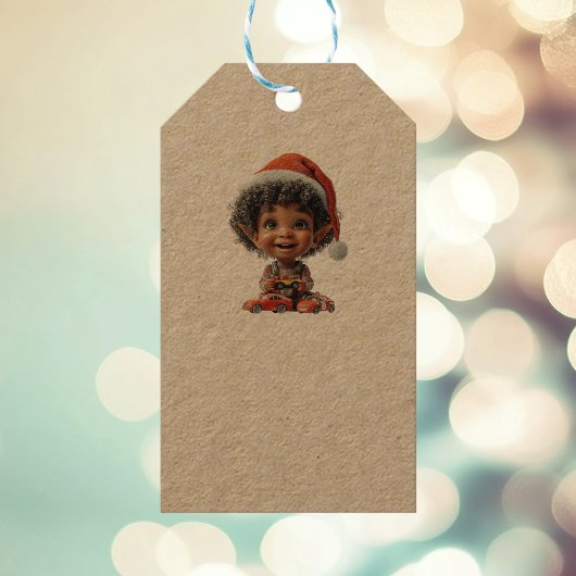 Verrukte Baby Kerst Elf Kraft Gift Labels Cadeaulabel