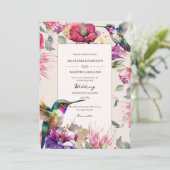 Verrukte Garden Forest Waterverf bruiloft Kaart (Staand voorkant)