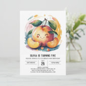 Verrukte Kinderen Peach Birthday Kaart (Staand voorkant)