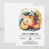 Verrukte Kinderen Peach Birthday Kaart (Voorkant / Achterkant)