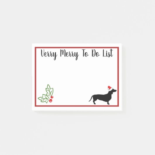 Verry Merry kerstdachshund om lijst te doen Post-it® Notes (Voorkant)