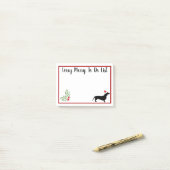 Verry Merry kerstdachshund om lijst te doen Post-it® Notes (Op bureau)