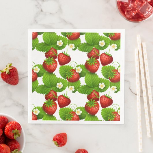 Vers aardbei servet (Insitu)