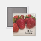 Vers aardbeien Magnet (Voorkant / Achterkant)