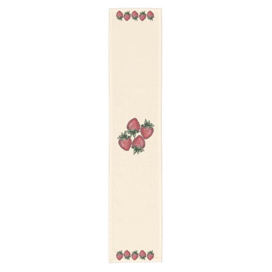 Vers aardbeien Zomerpompenteelt Korte Tafelloper (Voorkant)