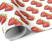 Vers aardbeienpatroon cadeaupapier (Rol Hoek)