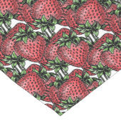 Vers aardbeienpatroon zomerpomp korte tafelloper (Hoek)