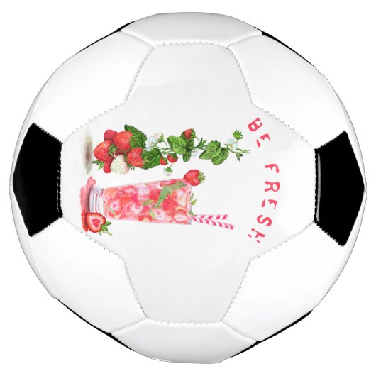 Vers aardbeiensap Koel Drink Voetbal (Gedraaid)