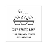 Vers adres voor eierkartons van de boerderij  zelfinktende stempel (Design)