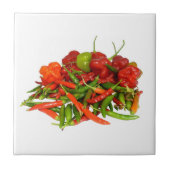 Vers afgebeelde Chili-tegel Tegeltje (Voorkant)