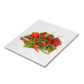 Vers afgebeelde Chili-tegel Tegeltje (Zijkant)