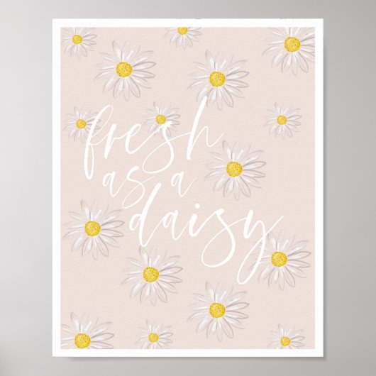 Vers als Daisy Multiple Daisies Peach Poster (Voorkant)