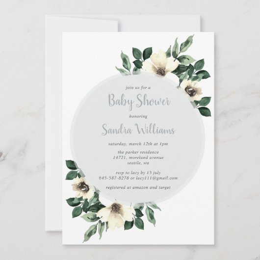 Vers Anemone baby shower nodiggray Kaart (Voorkant)